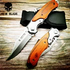 Нож складной карманный 5CR15MOV, 200 мм, со светодиодный кой