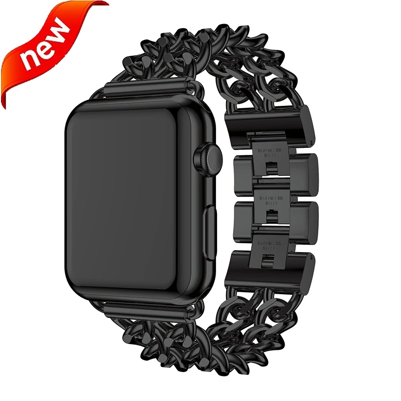Браслет из нержавеющей стали ремешок для Apple Watch 42 мм 38 44 40 смарт iWatch серии 5 4 3 2 1