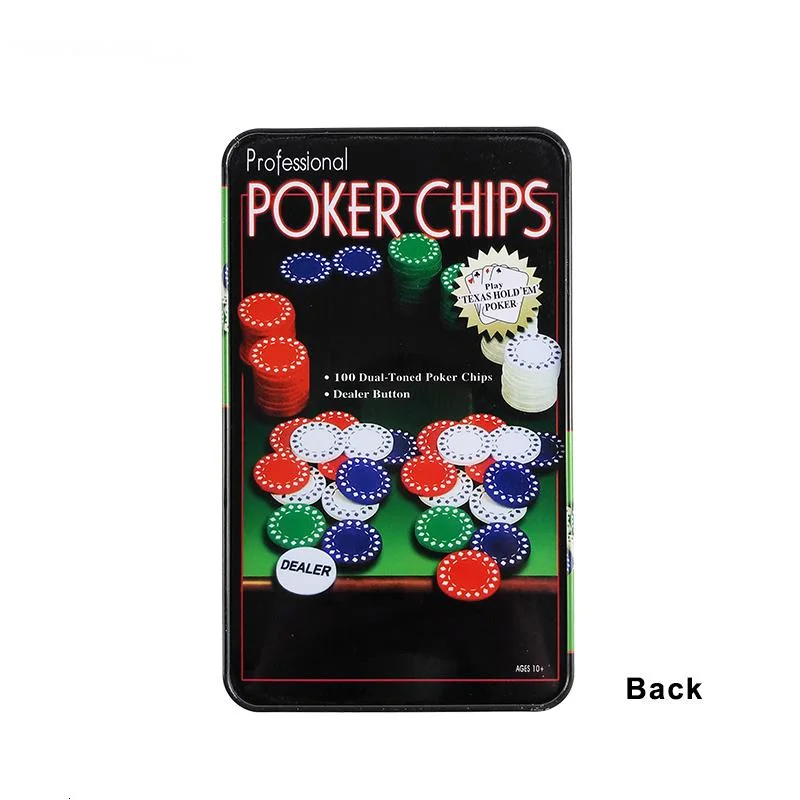 Набор для казино Техасские покерные чипы 100 шт. игральные токены тонкие
