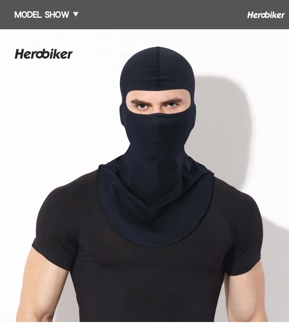 HEROBIKER Мужская Черная мотоциклетная Балаклава мото маска мотоциклетная маска ветрозащитная велосипедная Военная тактическая Пейнтбол Лыжи Маска