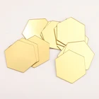 Акриловые зеркальные наклейки на стену самоклеящиеся, 12 шт.