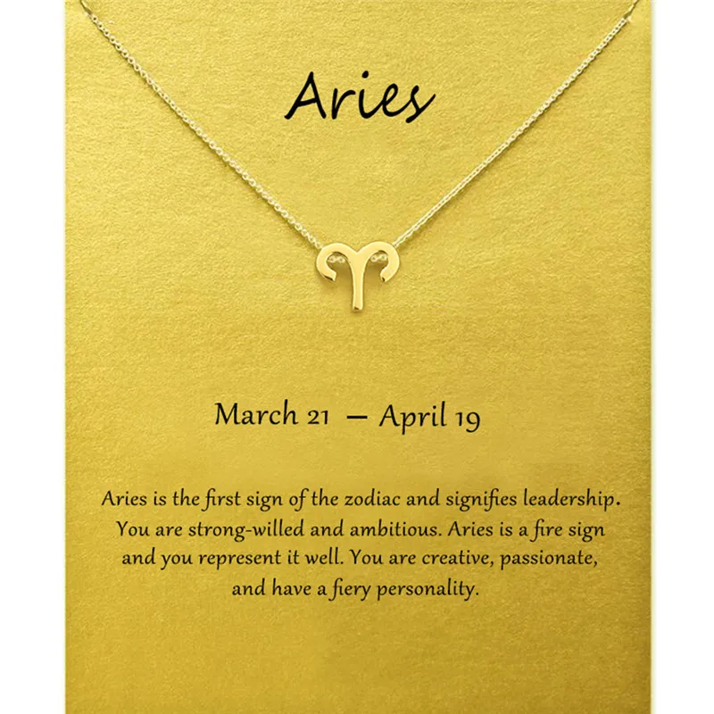 Мужские и женские 12 знаков зодиака Золотая подвеска ожерелье Aries Leo созвездий