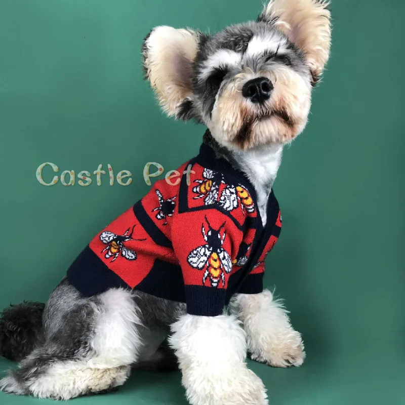 Весенний свитер со щенком кардиган теплый для собак классический дизайн одежда с