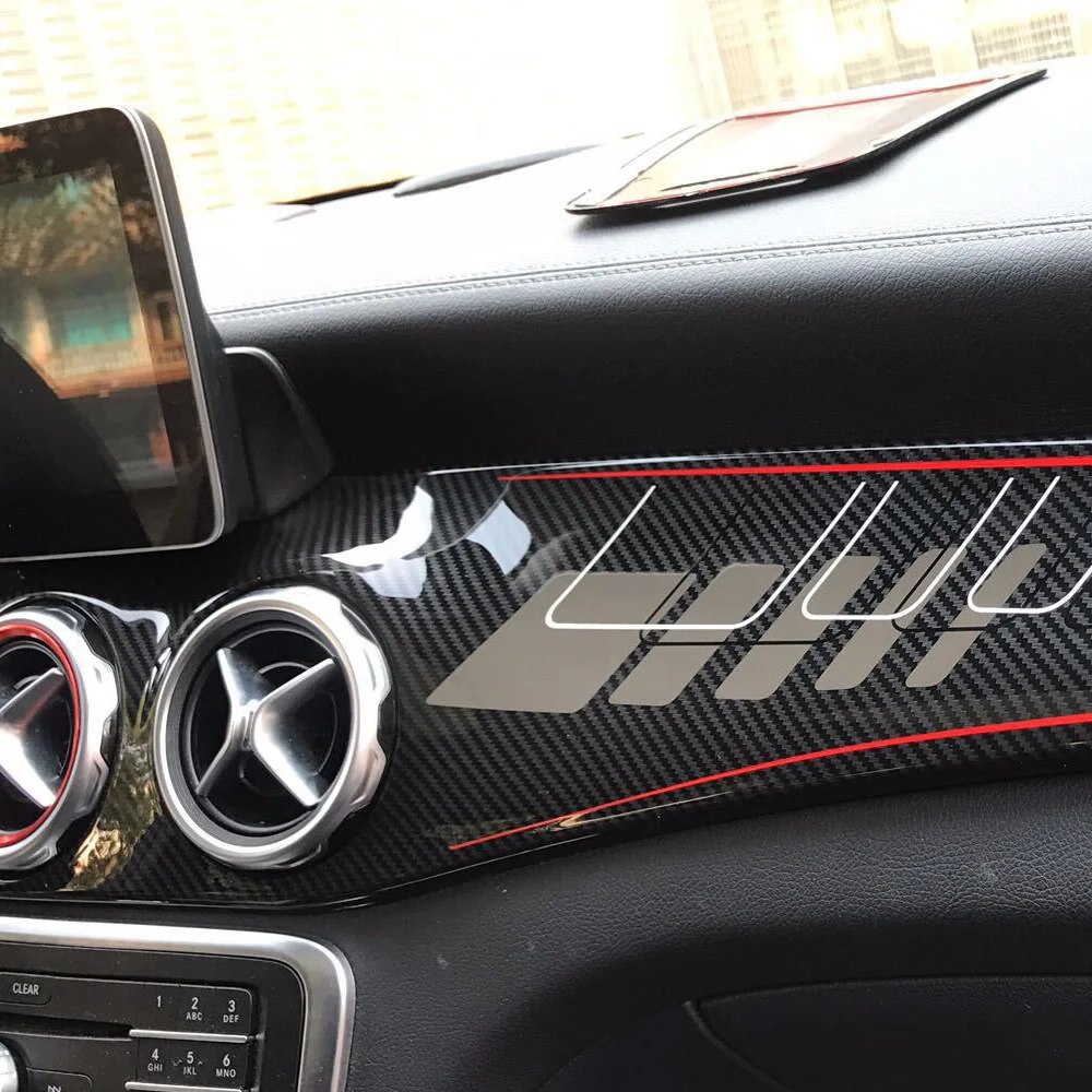 Для Mercedes GLA/CLA250 w117/GLA X156/220/GLA AMG/CLA 45 автомобильные наклейки из углеродного волокна модифицированные аксессуары для панели управления интерьером