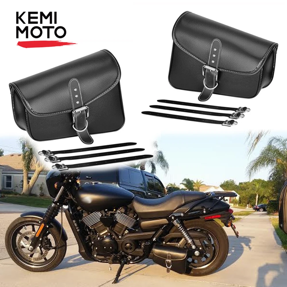 Мотоциклетная кожаная сумка для багажа, Боковая Сумка SWINGARM для Sportster XL 883 1200 Iron Dyna Softail Street Fat Bob FXFB