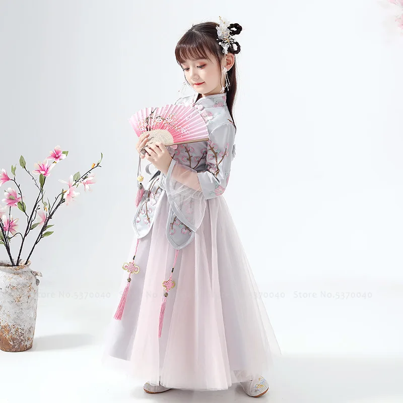 Hanfu/Вечерние платья принцессы на свадьбу для девочек традиционное китайское