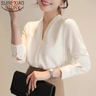 Новая мода Осенняя рубашка корейская модная одежда коллекция белая блузка 6790 50