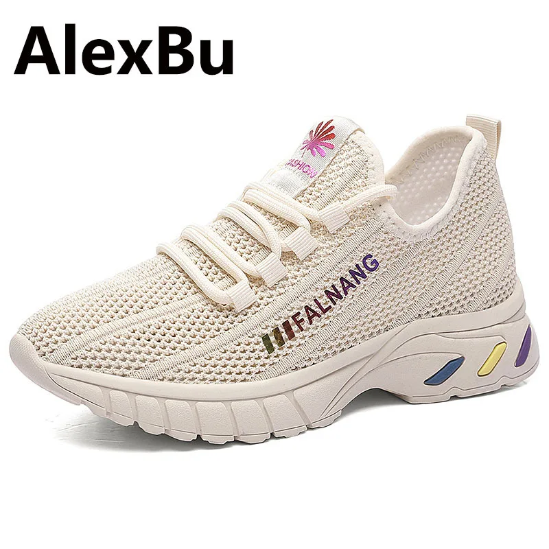 

Buty Robocze Damskie Breathable Mesh Woman Sneakers Fashion Lacing Outdoor Lightweight Comfortable Walking Casual Running Shoes