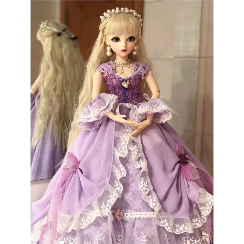 Цвет: желтый 1/3, BJD, 60 см, куклы, игрушки, высокое качество, китайская Кукла, 18 шарниров, BJD, шарнир, кукла, мода для девочек, подарок, игрушки для девочек - Цвет: Цвет: желтый