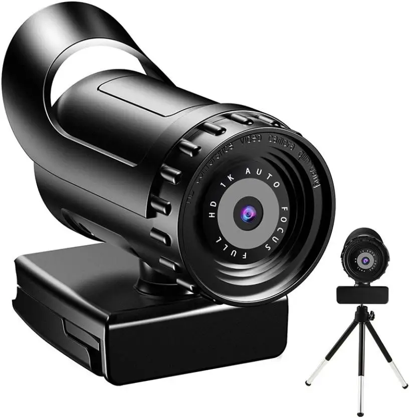 

Веб-камера HD 4k с автофокусом, вращающаяся для компьютера и ПК, с микрофоном и штативом