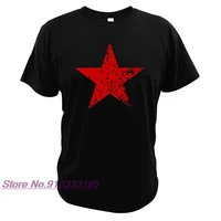 eu size 100 cotton t shirt red communist star tshirts fashion casual breathable fitness crew neck homme tops