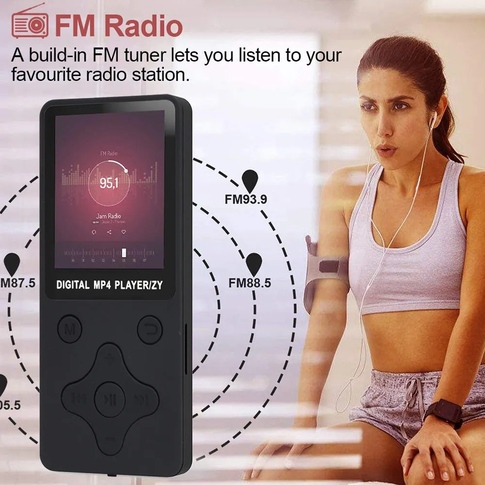 Hifi мини Mp3 музыкальный плеер Спорт Walkman Fm радио 1 8 дюймов Tft ЖК-экран поддержка 32G