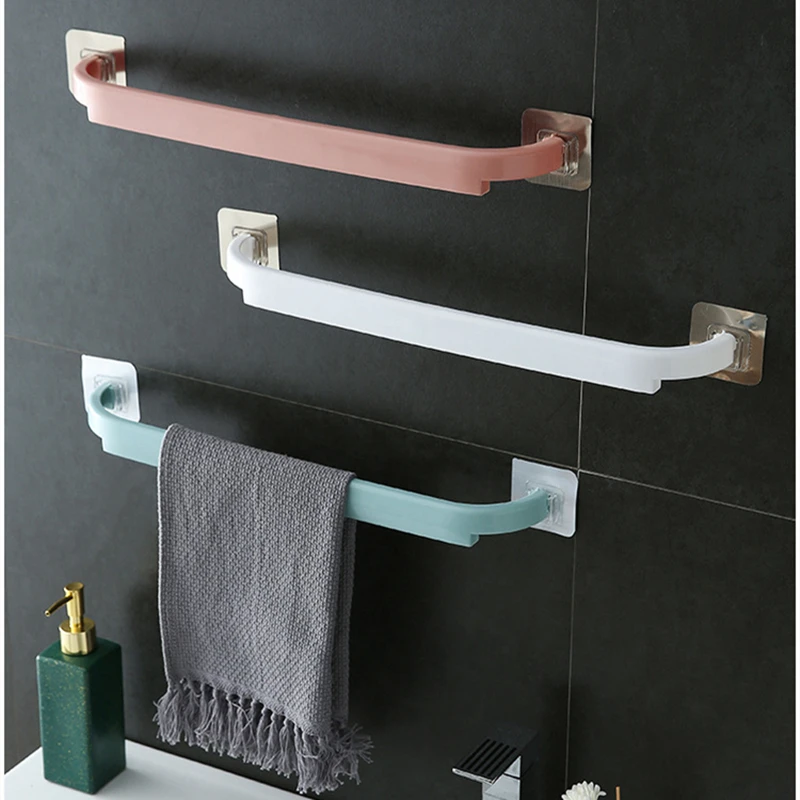 

Towel Holder Bathroom Wall Mounted Towel Bar Hook Kitchen Duster ClothTowel Rack Multifunction Storage Shelf Bath Shoe Rack