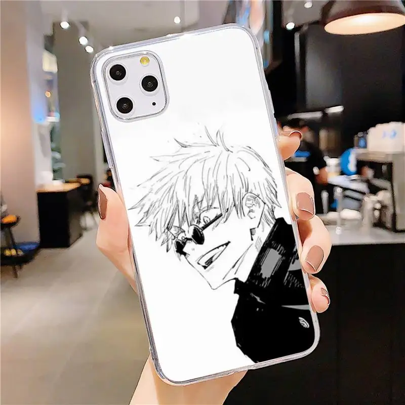 

Anime Jujutsu Kaisen Phone Case Transparent soft For iphone 5 5s 5c se 6 6s 7 8 11 12 plus mini x xs xr pro max