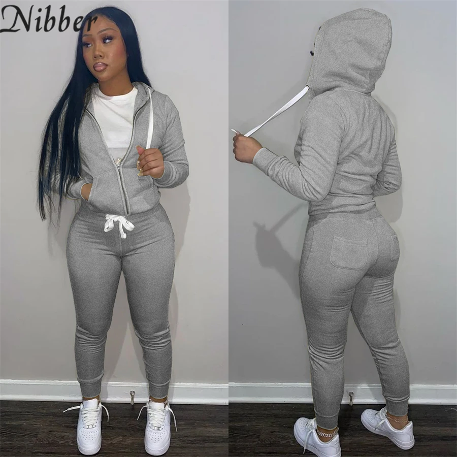 Женский сочный спортивный костюм Nibber Спортивная толстовка с капюшоном комплект