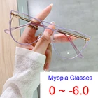 Уникальные фиолетовые очки кошачий глаз с защитой от сисветильник, очки для близорукости 2021, модные компьютерные очки, женская модель-1,75