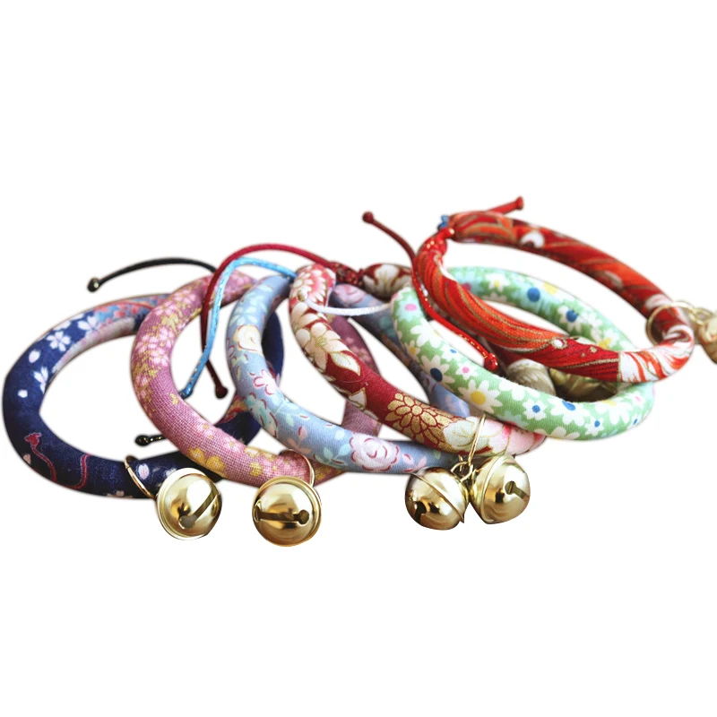 Ошейник для питомца собаки кота колокольчика ожерелье ювелирный узор тканый