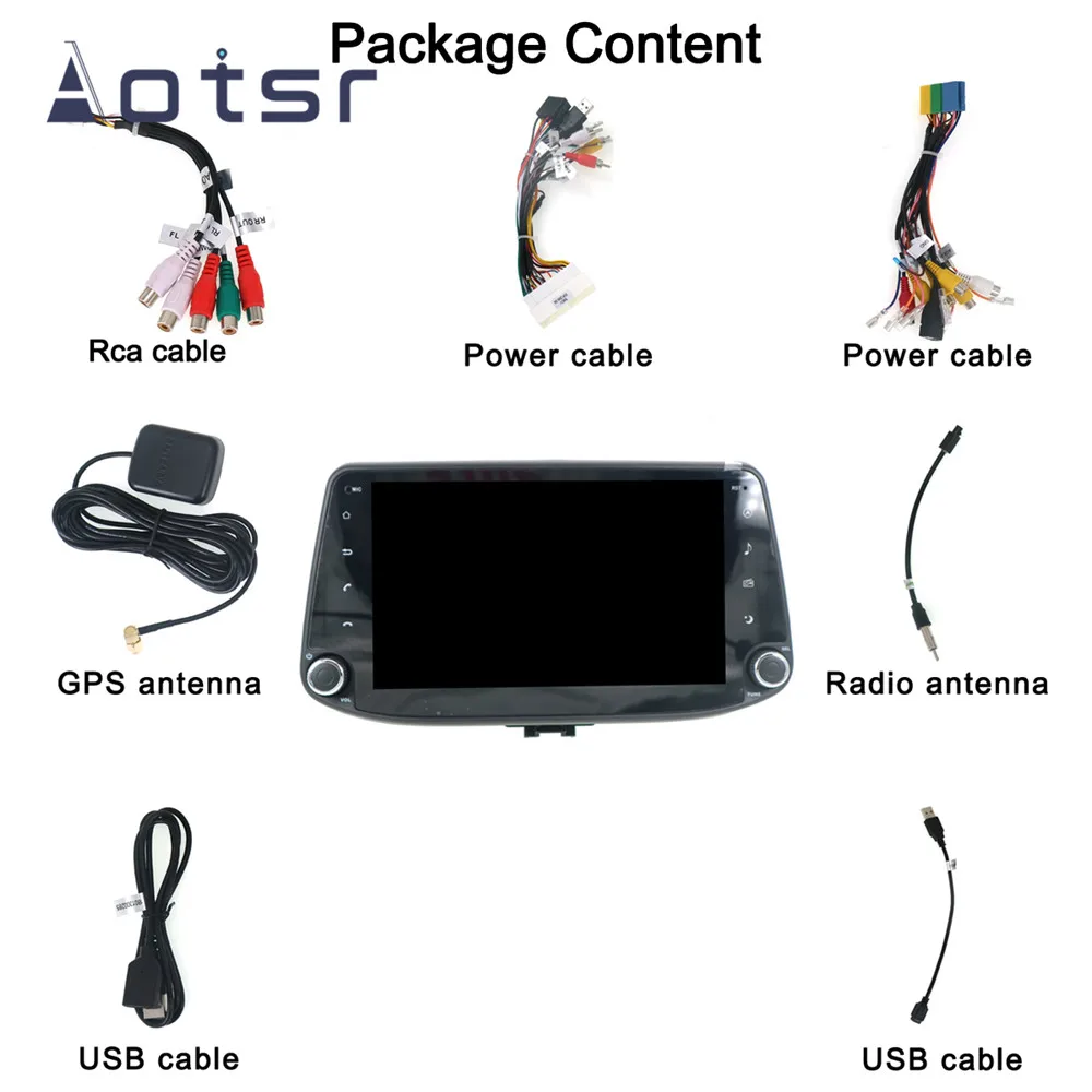 Головное устройство с восьмиядерным процессором ОЗУ 4 Гб ПЗУ 64 ГБ Android 10 для Hyundai i30