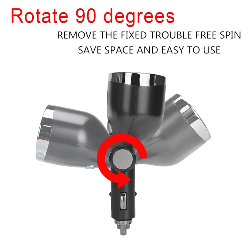 Автомобильное зарядное устройство ACCNIC 3 порта гнездо 1A/2.4A двойной USB зарядный