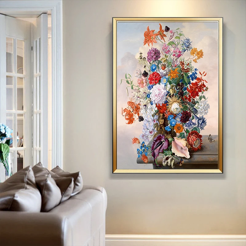 60x80 см Большой размер цветок фрукты известная картина маслом на Cancas стеновое