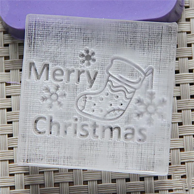 

DIY Craft 40*31cm Merry Christmas Pattern Soap Stamp Homemade Tools DIY Sugarcarft Candy Candle Stamp Soap Making Kits
