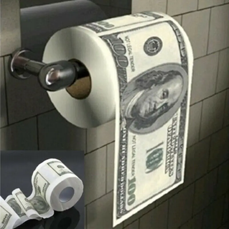 Toilet Paper $100 Dollar Humour Toilet Paper Bill Toilet Paper Roll Novelty Gag Gift Funny Gag Gift hot