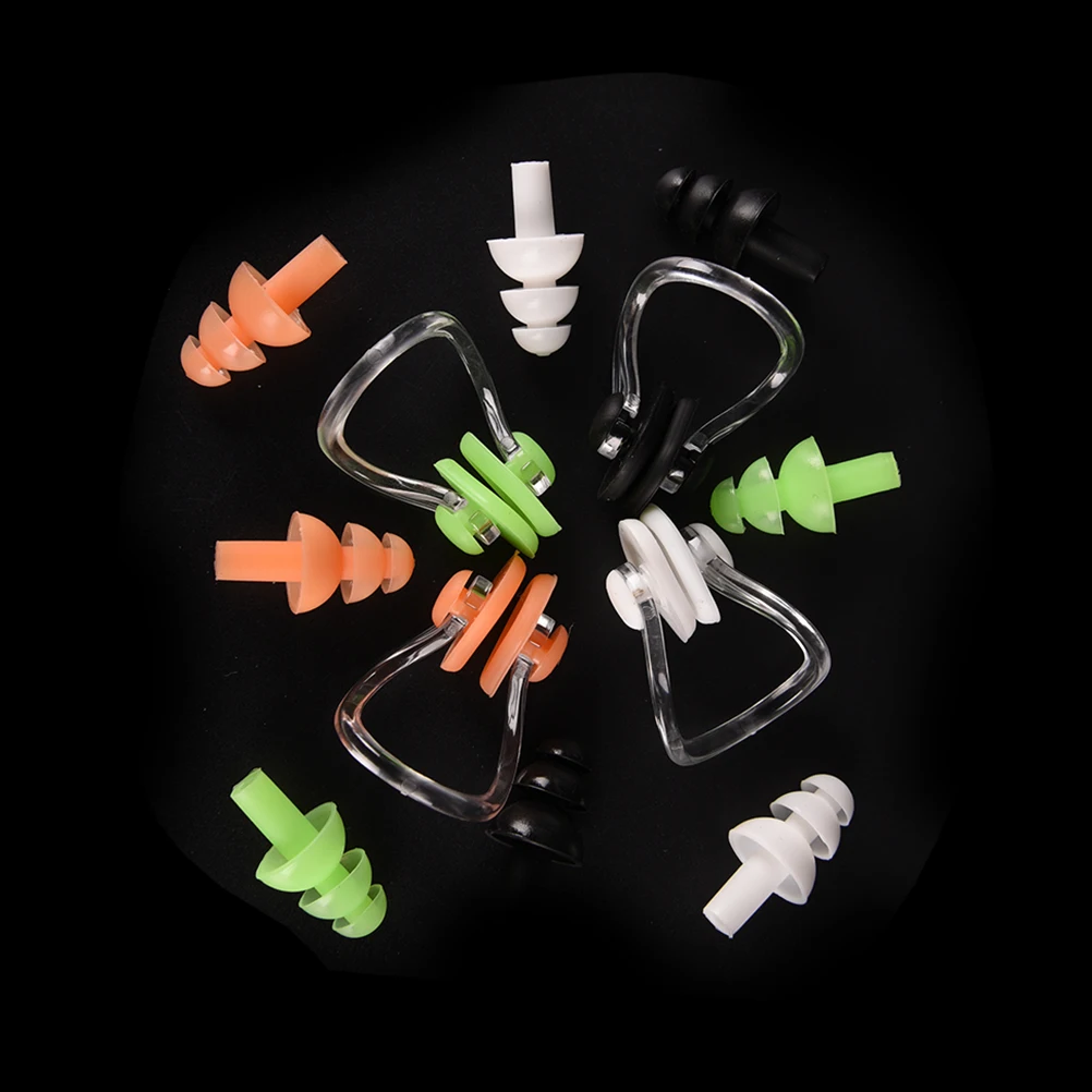 1 комплект Мягкие силиконовые беруши для плавания зажим носа водонепроницаемый