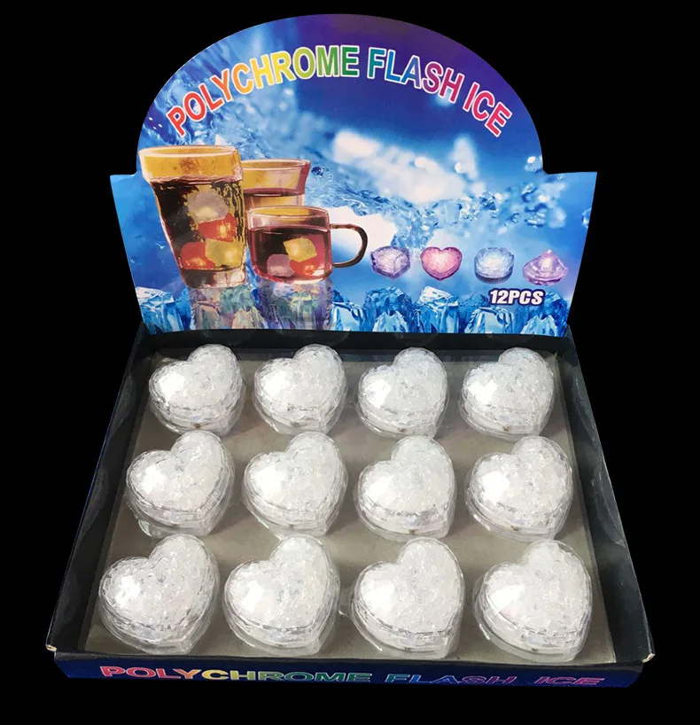Goede 48 Stks/partij Flash Led Ice-Cubes Party Bruiloft Champagne Toren Decors Regenboog Glow In Dark Festival Supplies Gunsten