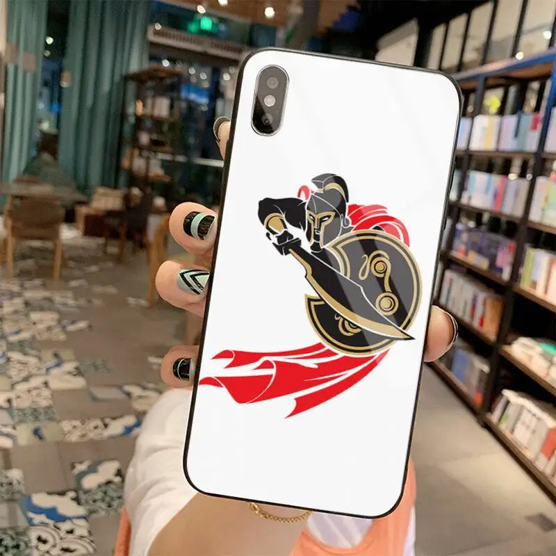 Мягкий чехол для телефона Spartan 300 Warrior Man закаленное стекло iPhone 11 Pro XR XS MAX 8X7 6S 6 Plus SE