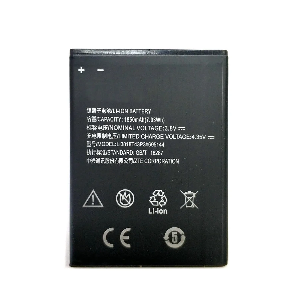 Новый аккумулятор Li3818T43P3h695144 для ZTE V830w Kis 3 Max телефона Blade G LUX 1850 мАч высшего