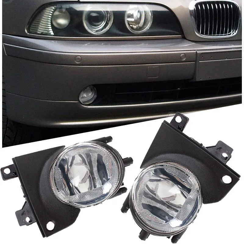 

Пара для 2001-2003 BMW E39 передний бампер OEM Замена прозрачные Противотуманные фары лампы