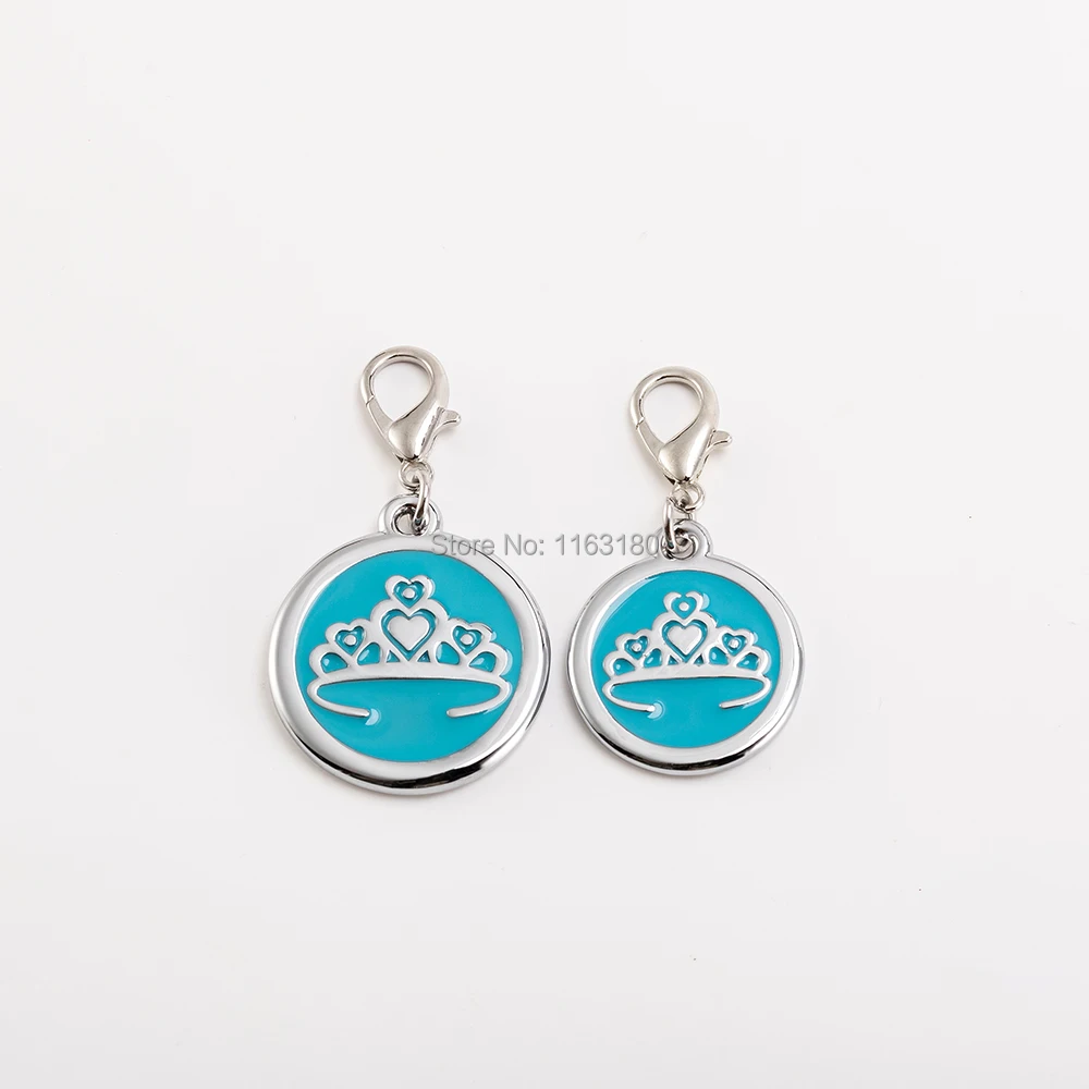 500 шт./лот Персонализированные Гравированные яркие бирки для собак круглой формы