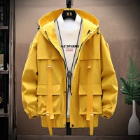 new spring autumn mens jacket casual streetwear hoodie jacket men waterproof clothes windbreaker coat outwear plus size s 3xl