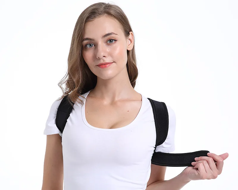 

2021 Black Posture Corrector Scoliosis Back Brace Spine Corset Belt Shoulder Therapy Support Poor Posture Correction Belt Men