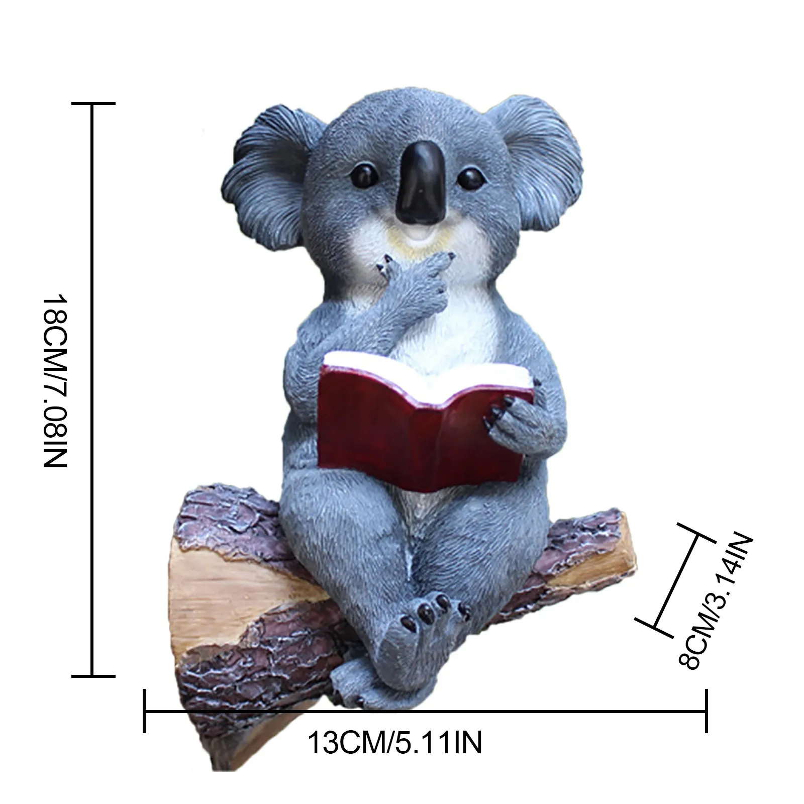 

Lovely Animal Garden Statue K-oala Decoration Solar Led Light Lawn Cartoon Small Sculpture Outdoor Garden Decor Ornaments