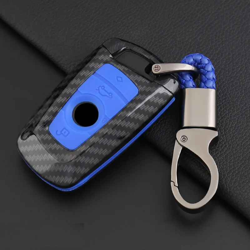 Углеродное волокно АБС пластик автомобильный смарт ключ чехол КРЫШКА ДЛЯ BMW 520 525