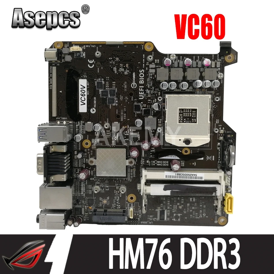 

For ASUS VC60 Mini-iTX/3 generation DC power supply notebook CPU / HM76 chip DDR3 Original Used motherboard