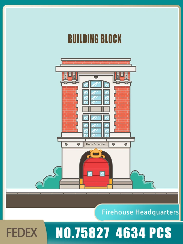 

Movies Series Ghostbusters Firehouse Headquarters Brinquedos House Building Blocks Brick Model Toys for Children Birthday Gifts