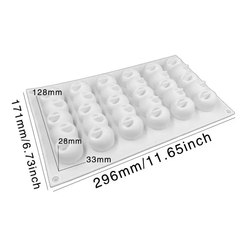 

1PC 6 Cavity Mousse Mold Non-Stick Silicone 3D Dessert Chocolate Mold DIY Cake Decorating Tools For Home Kitchen Baking Tools