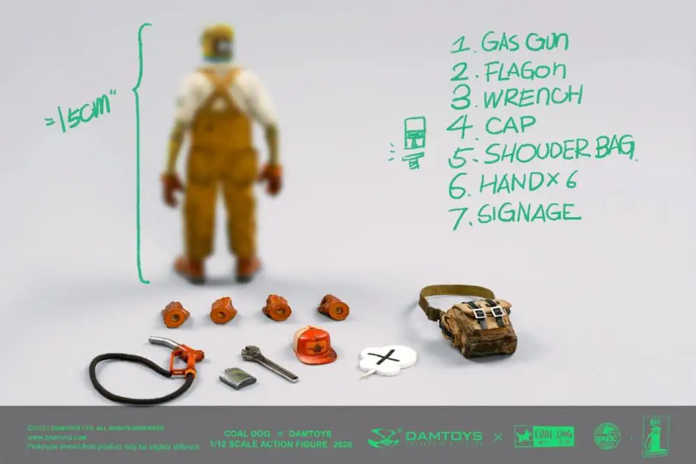 Игрушки DAM x COALDOG PES021 фигурка из АЗС Старая кость-смерть 1/12 | и хобби