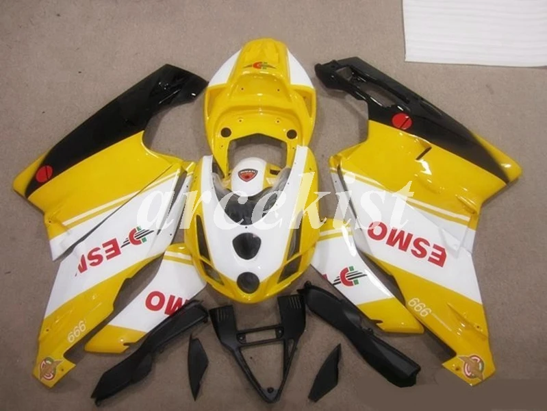 

Новый стиль впрыска ABS мотоцикл Полный обтекатели комплект подходит для Ducati 749 999 2003 2004 03 04 пользовательские желтый белый черный