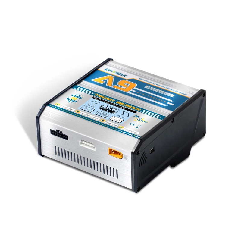 EV-PEAK A9 1350 watts 25A high capacity rechargeable 1-8 cells DC battery pack balance charger with touch screen