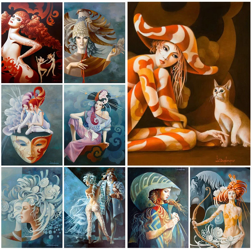 

Bohemia Body Painting Abstract Posters Nordic Poster Wall Art Canvas Painting Wall Pictures For Living Room Home Decor Unframed