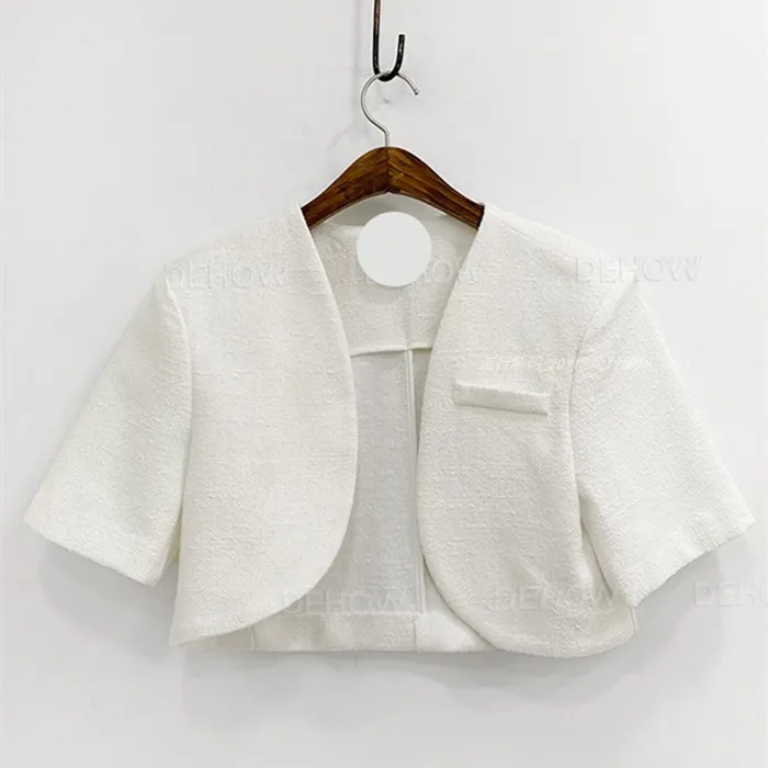 

Women Jackets 2021 Summer Korean Chic Female V-Neck Short Sleeved Casual Cardigan Coats
