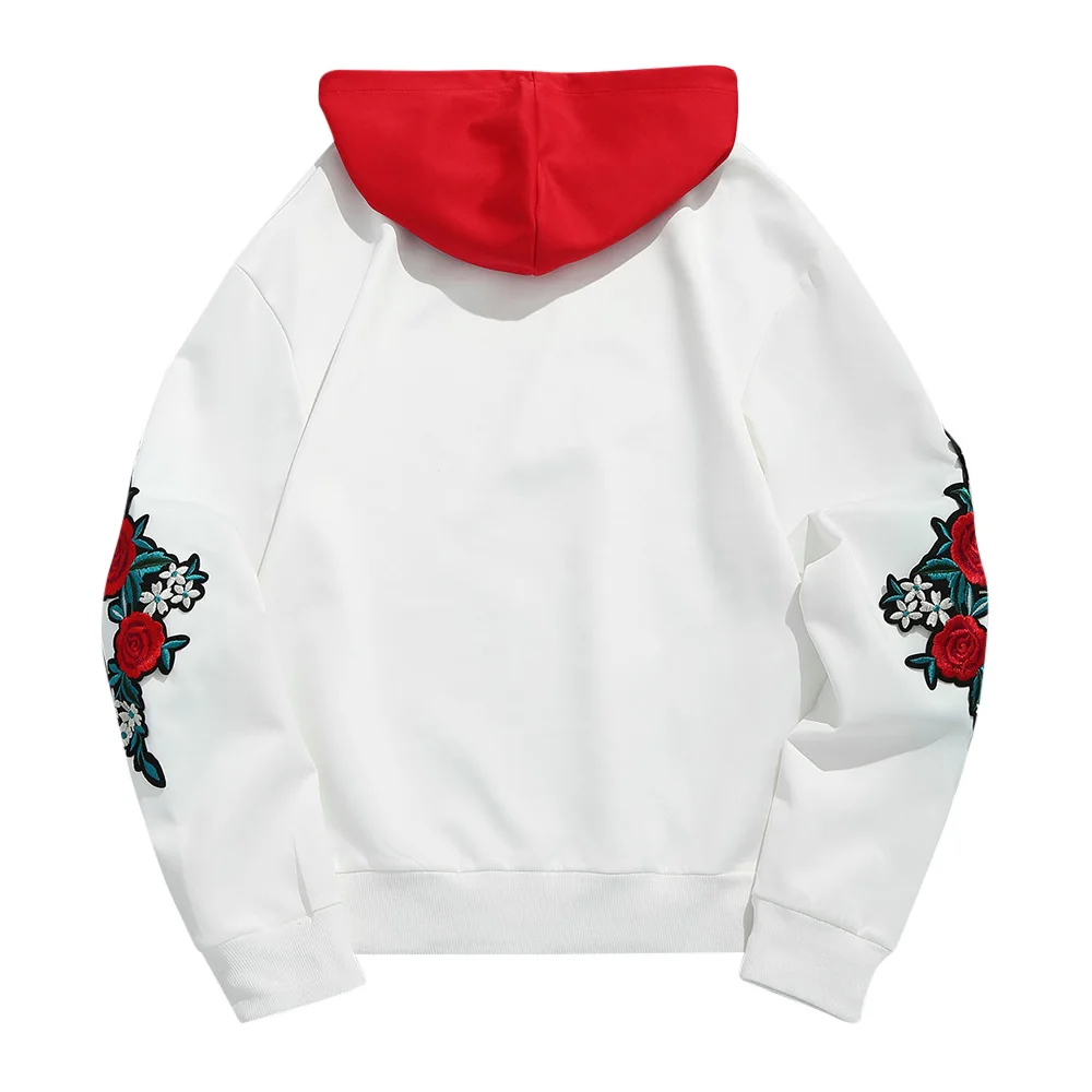 ZAFUL/пуловер с вышивкой и аппликацией на рукавах толстовка длинными рукавами