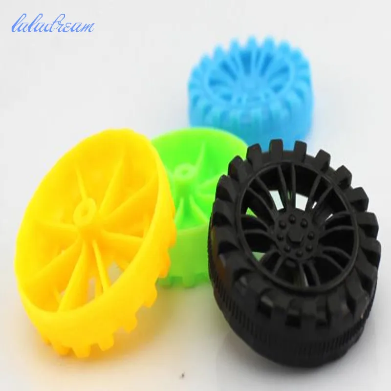 

10pcs/lot 2*45mm plastic tires diy toy car model narrow wheel