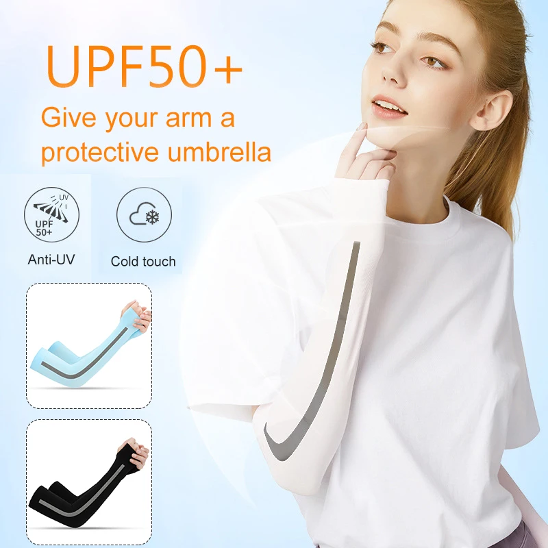 

Hot Ice Silks Sleeves Sunscreen Breathable for Men and Women Summer Outdoor Sports New