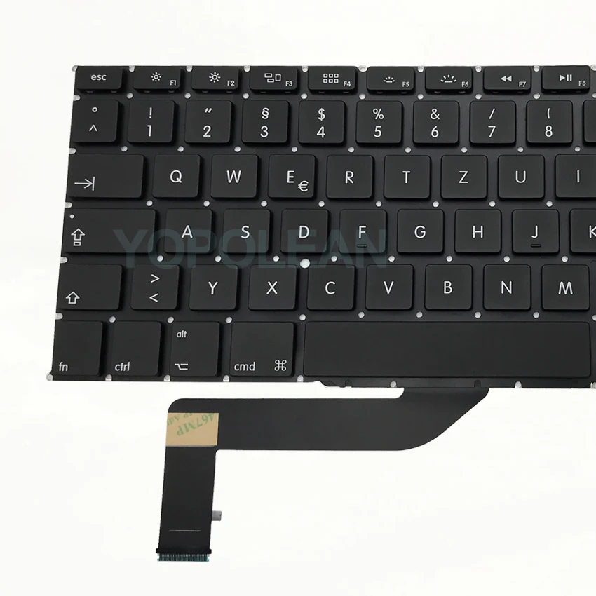 Новая немецкая клавиатура A1398 с немецкой раскладкой для MacBook Pro Retina 15 дюймов 2012-2015