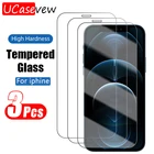 Защитное стекло, закаленное стекло для iPhone 12 X XS XR 11 Pro Max 12 Mini 8 7 6S 6 Plus SE2020, 3 шт.