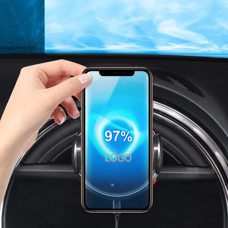 Автомобильный держатель для телефона универсальный с беспроводной зарядкой 15 Вт